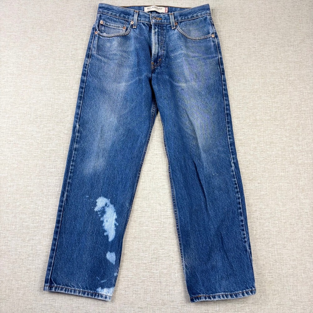 Vintage Levi's 550 Mens 33x30 Heavy Distress Jeans Grunge Denim